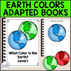 Earth Day Color Recognition Adapted Books for Special Education