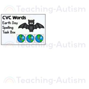 Earth Day CVC Words Spelling | Earth Day Task Box