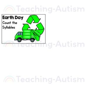 Earth Day Counting Syllables Task Box | Earth Day Task Boxes