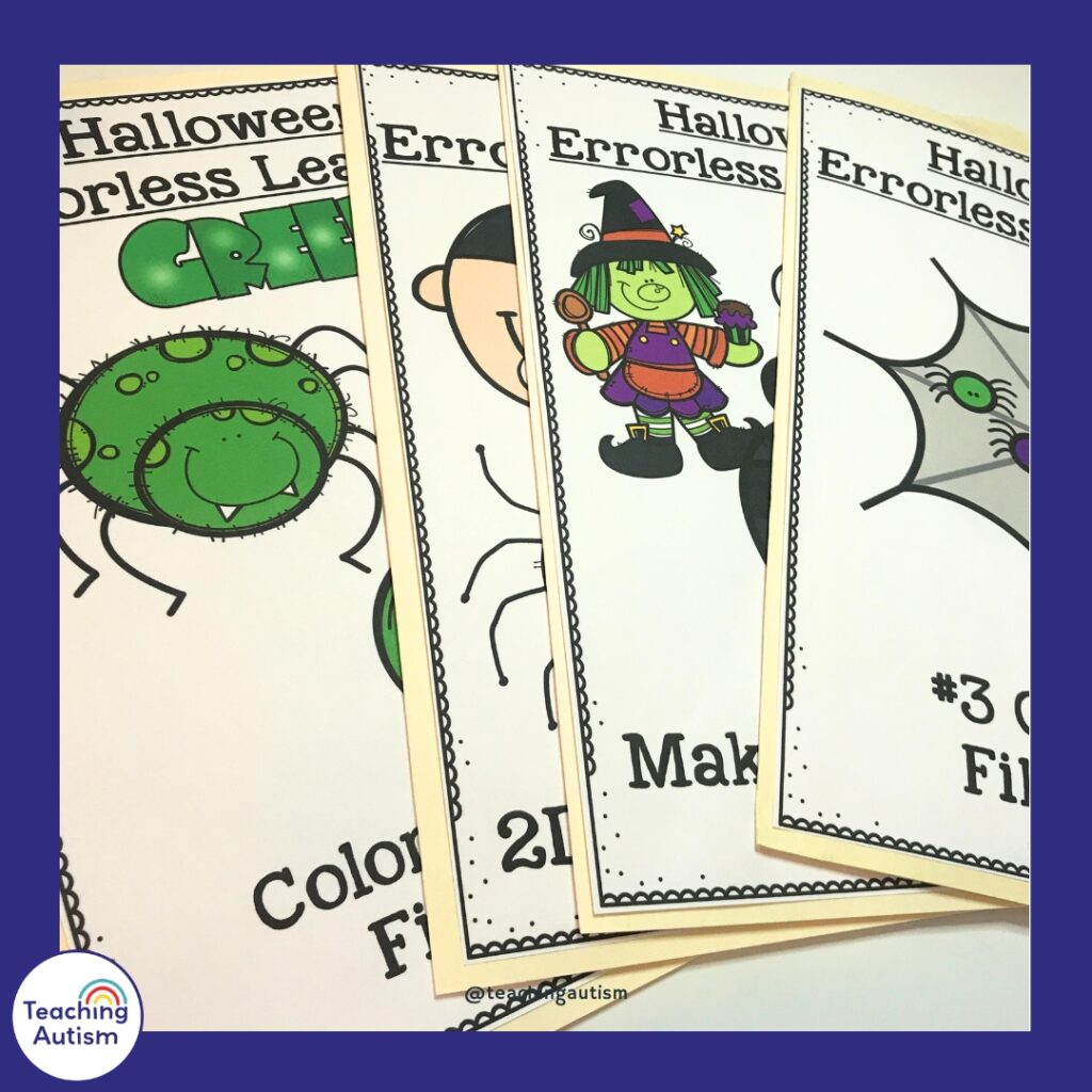 Halloween Errorless File Folder Activities