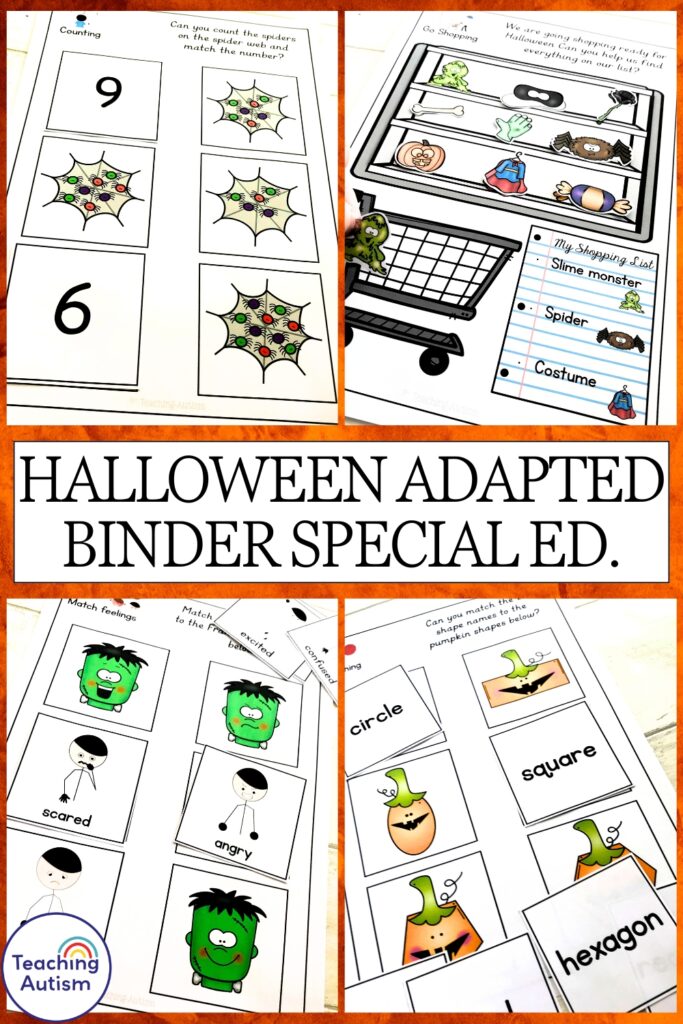 Halloween Adapted Binder for Special Education