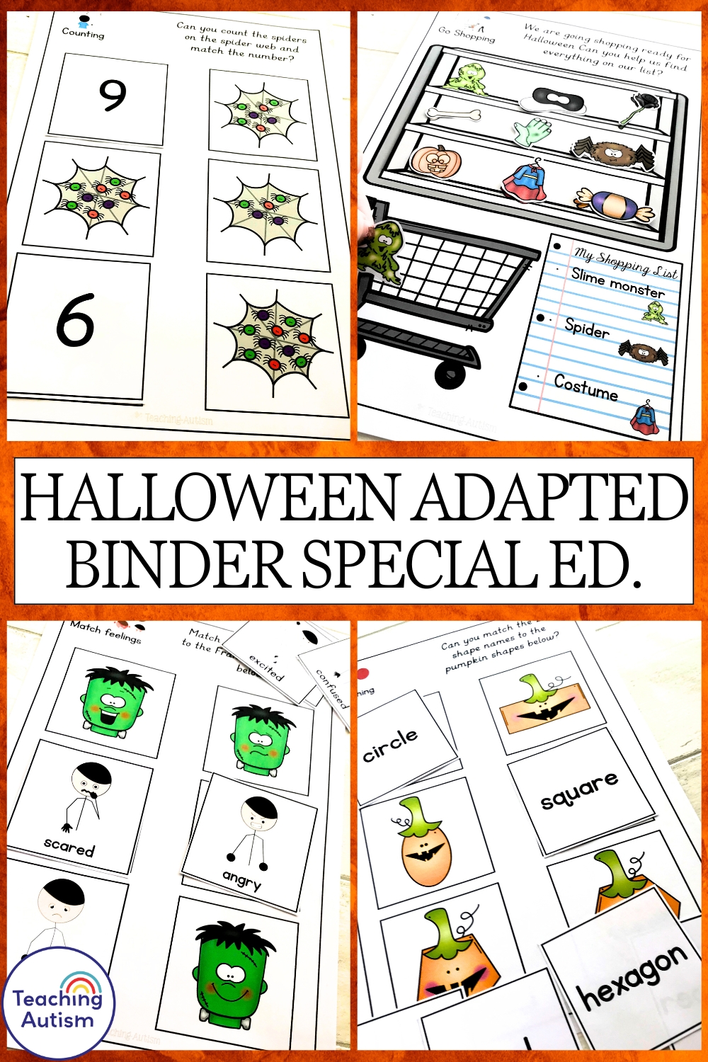 Halloween Adapted Binder for Special Education - Teaching Autism