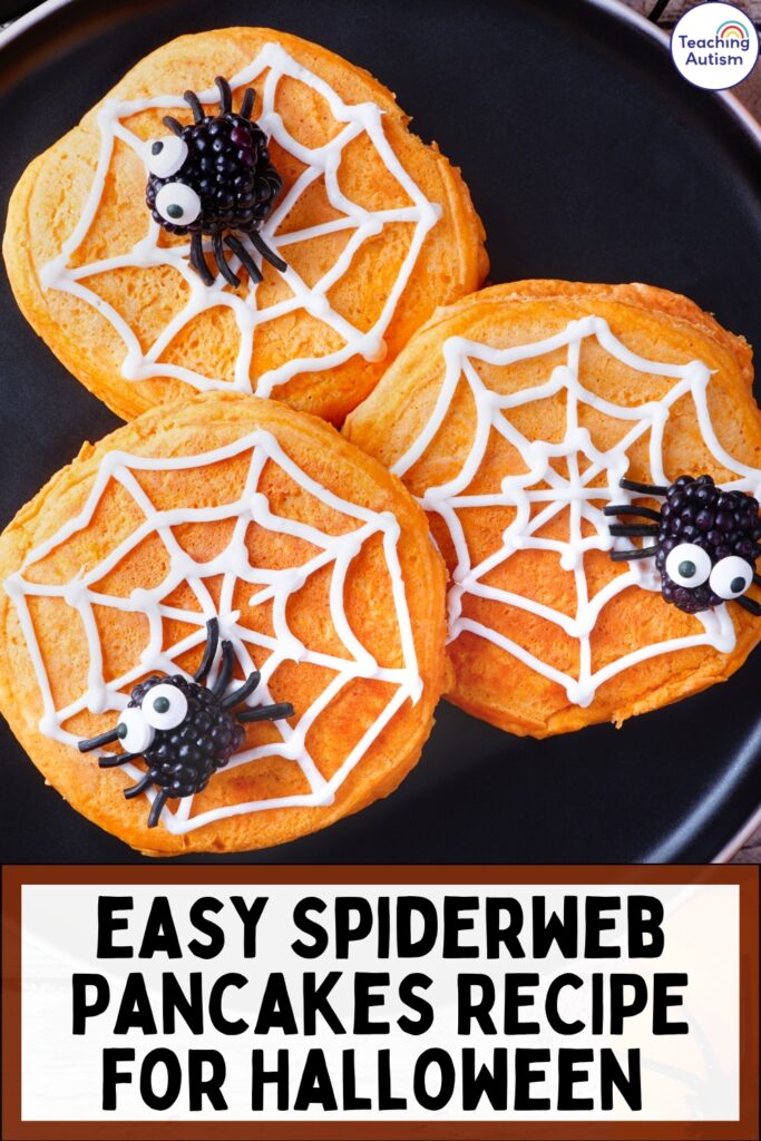 Spiderweb Pancakes for Halloween