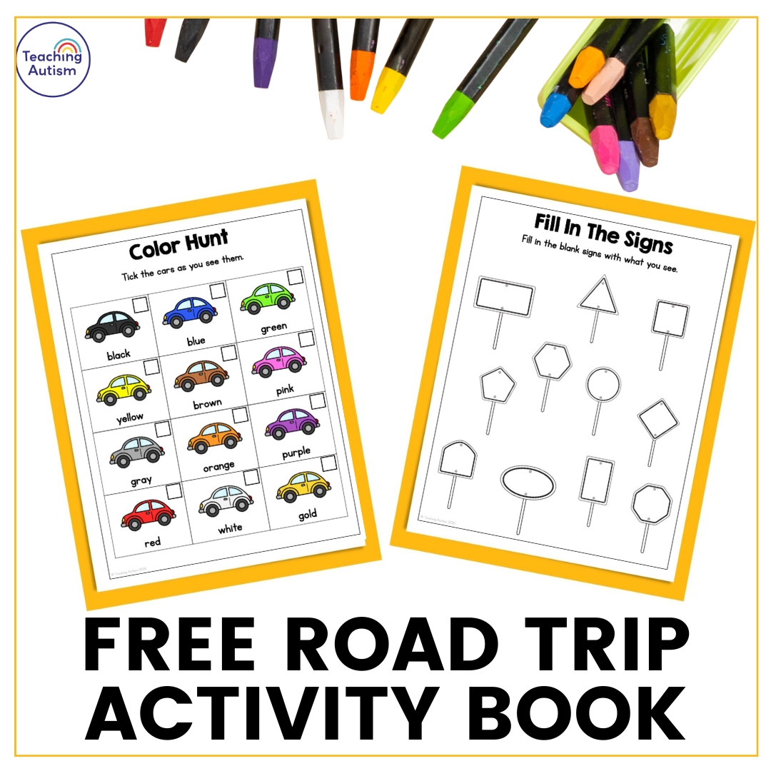Free Road Trip Activity Book for Kids - Teaching Autism