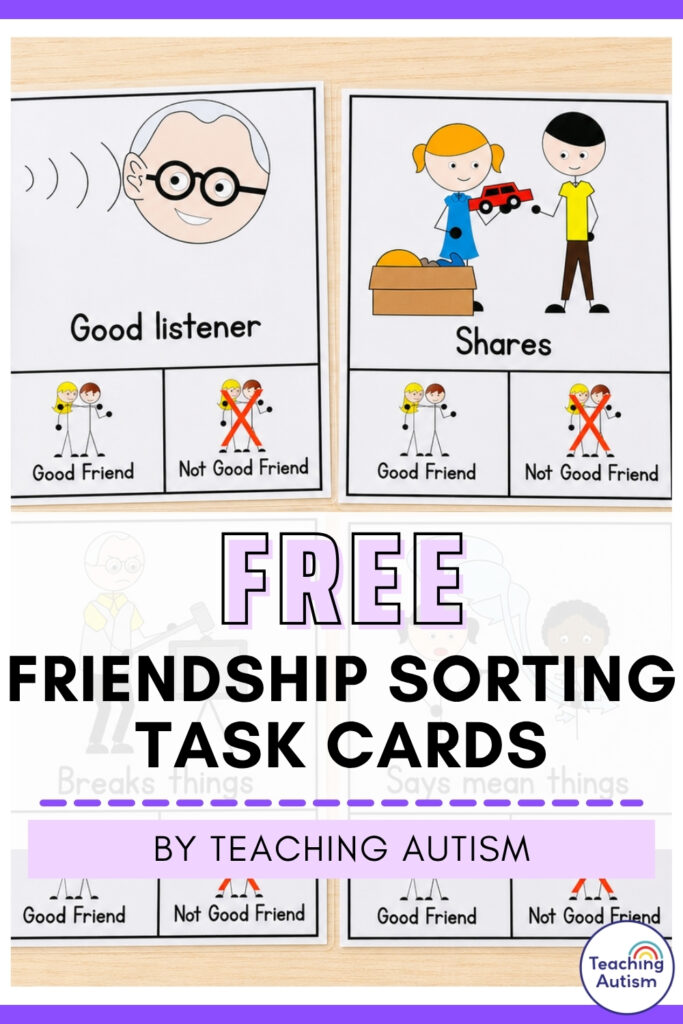 Free Friendship Activities for Kids | Good Friend or Not a Good Friend Task Cards
