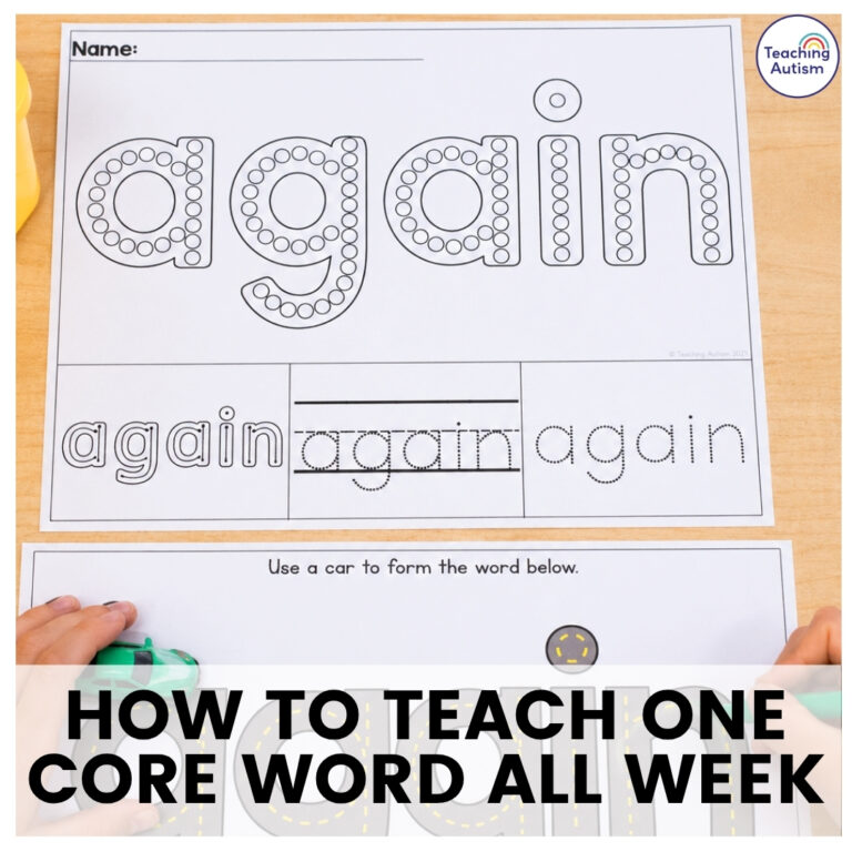 How to Teach One Core Word All Week