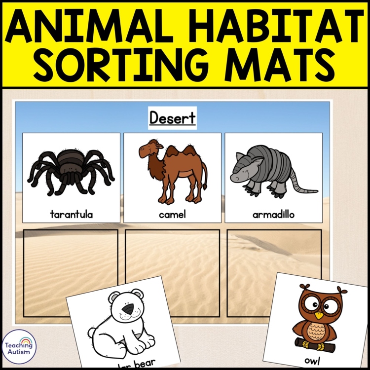 Animal Habitats Sorting Mats