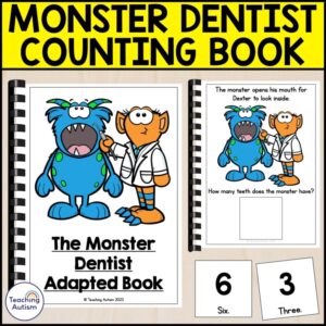 Monster Dentist Counting to 10 Adapted Book for Special Education