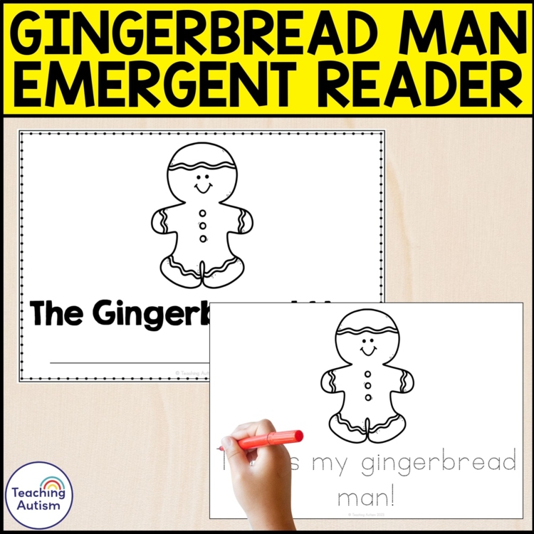 Gingerbread Man Emergent Reader | Gingerbread Man Activities