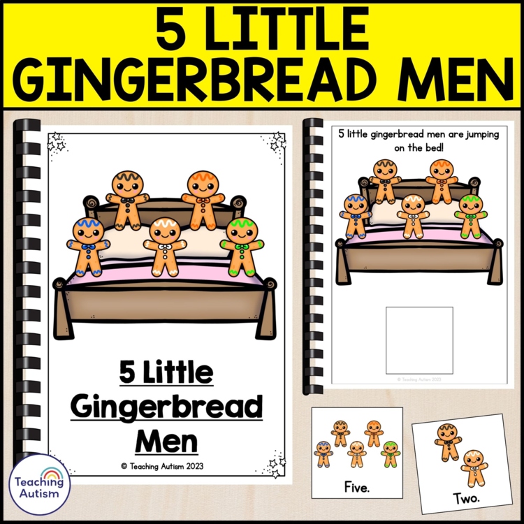 5 Little Gingerbread Men Adapted Book for Special Education