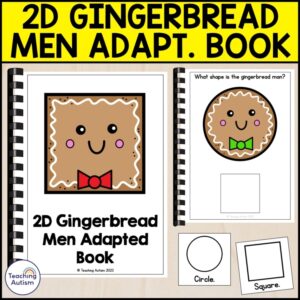 2D Shape Gingerbread Men Adapted Book | Adapted Books for Special Education