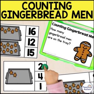 Counting Gingerbread Men Task Box 0-20 | Gingerbread Man Activities
