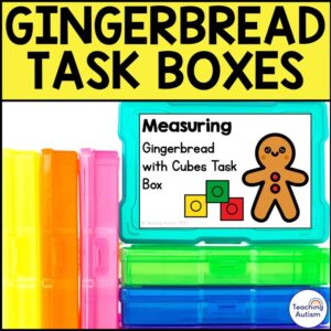 Gingerbread Task Boxes for Special Education | Gingerbread Activities Bundle