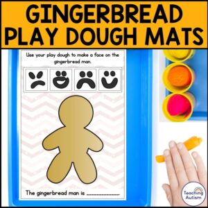 Gingerbread Feelings Play Dough Mats | Emotions Fine Motor Centers