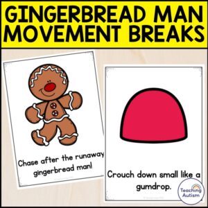 Gingerbread Theme Movement Breaks Cards | Gingerbread Activities