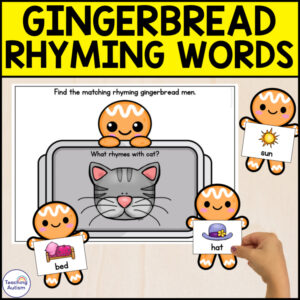 Gingerbread Man Rhyming Words | Matching Rhyming Words
