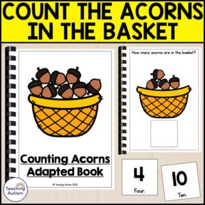 Counting Acorns in the Basket Adapted Book for Special Education