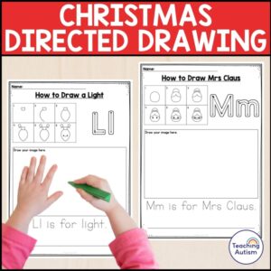 Christmas Directed Drawing Worksheets | No Prep Christmas Worksheets