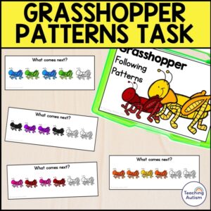 Grasshopper Pattern Task Box | Pattern Activities for Bugs and Insects