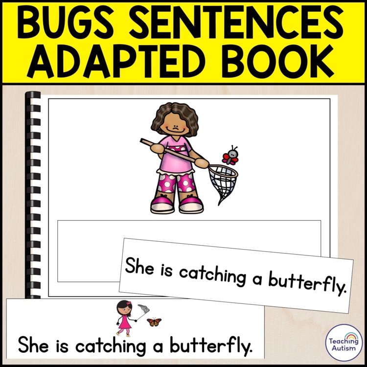 Bugs Sentence Matching Adapted Book for Special Education | Insect Activities