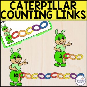 Caterpillar Counting Links Task Box | Insect Task Box