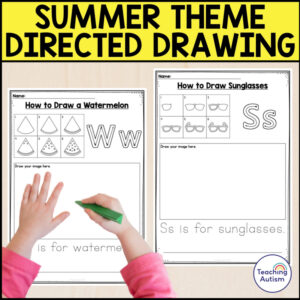 Summer Directed Drawing Worksheets | No Prep Summer Worksheets