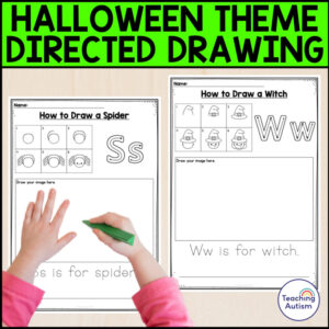 Halloween Directed Drawing Worksheets | No Prep Halloween Worksheets