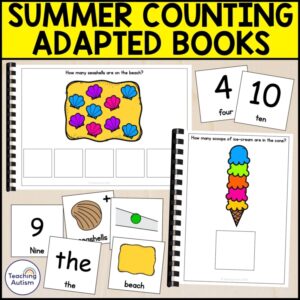 Summer Counting Adapted Books for Special Education and Autism
