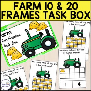 Farm Ten Frame Task Cards | Ten & Twenty Frames Task Cards