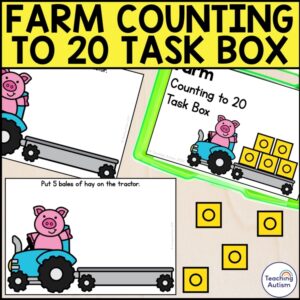 Farm Counting to 20 Task Box | Farm Task Boxes for Special Education