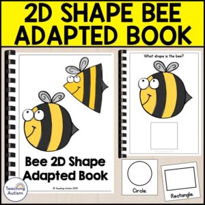 2D Shape Bee Adapted Book | Adapted Books for Special Education