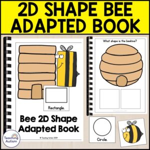 2D Shape Bee and Beehive Adapted Book | Adapted Books for Special Education
