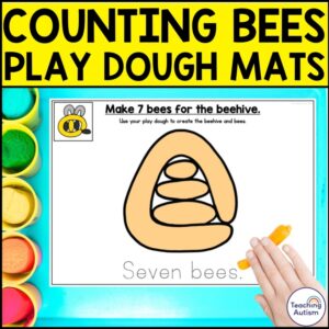 Bee Play Dough Mats | Counting to 10 Bugs and Insects Theme Activities