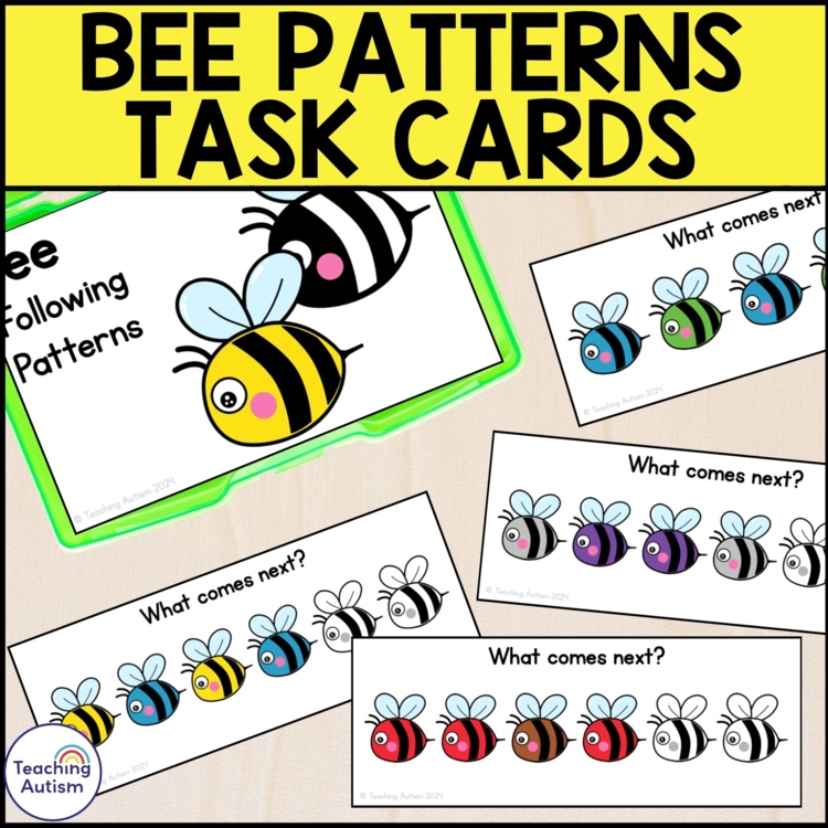Bee Pattern Task Box | Pattern Activities for Bugs and Insects