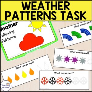 Weather Pattern Task Box | Pattern Activities for Weather