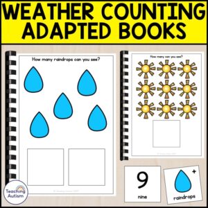 Weather Counting Adapted Books | Early Math & Number Recognition for Special Ed