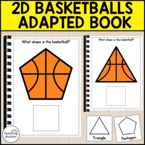 2D Shape Basketball Adapted Book | Adapted Books for Special Education