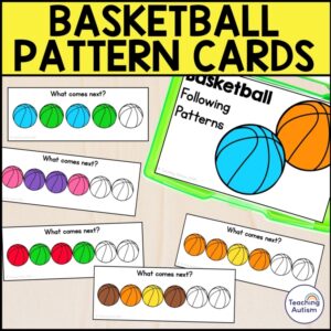 Basketball Patterns Task Box | Pattern Activities for Basketball