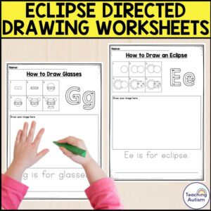 Solar Eclipse Directed Drawing Worksheets | No Prep Worksheets