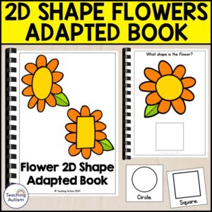 2D Shape Flowers Adapted Book | Adapted Books for Special Education