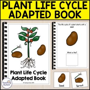 Plant Life Cycle Adapted Book for Special Education | Gardening Activities