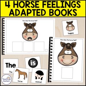 4 Horse Feelings Adapted Books for Special Education | Farm Adapted Books