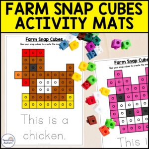 Farm Snap Cubes Activity Mats | Snap Cubes Activities for Special Education