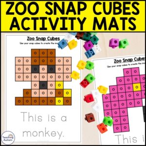 Zoo Snap Cubes Activity Mats | Zoo Activities for Special Education