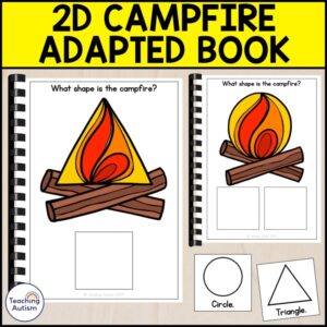 2D Shape Campfire Adapted Books | Camping Adapted Books for Special Education