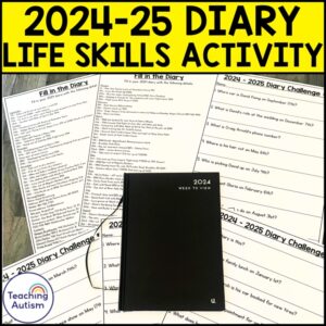 2024 - 25 Diary Activities | Life Skills for Special Education
