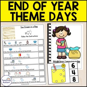 End of Year Theme Day Bundle | Summer Activities | Math Literacy Dramatic Play