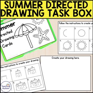 Summer Directed Drawing Task Box | Summer Task Boxes for Special Education