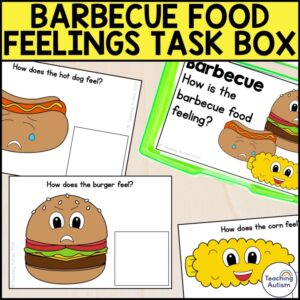 Barbecue Food Feelings Task Box | Identify Feelings and Emotions 4th July