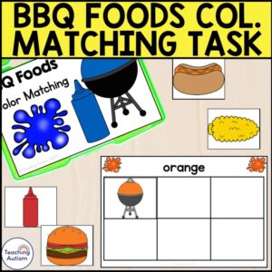 BBQ Color Matching Task Box | PatrioticTask Boxes for Special Education